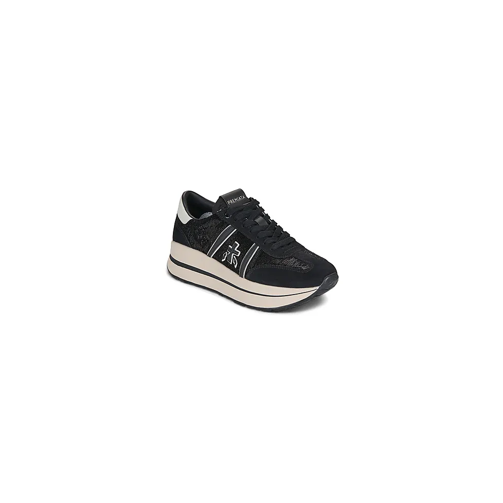 Premiata Bethcoin 8146 sneakers met vlakken en logopatch – Blau