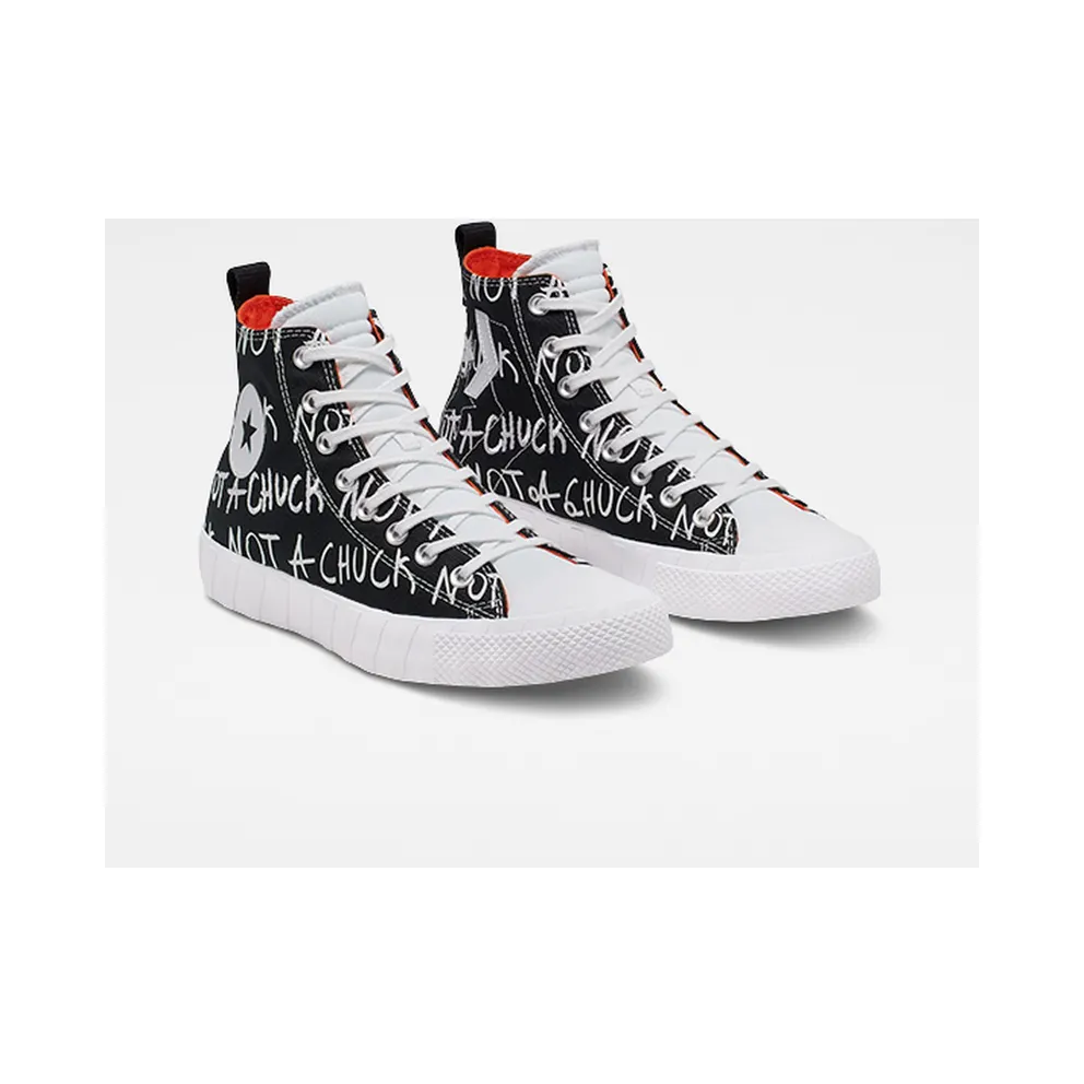 Converse Chuck Taylor All-Star 70s Hi Unt1tl3d “Not a Chuck” Black Black/White-Bold Mandarin (166502C)