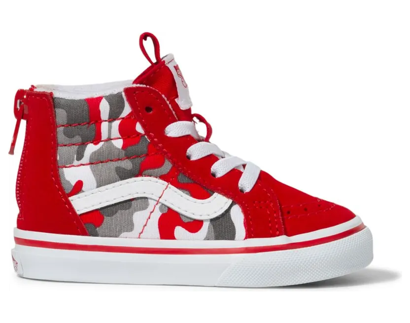 VANS Primary Camo Sk8-hi Zip Peuterschoenen Rood (VN000XG59EP)