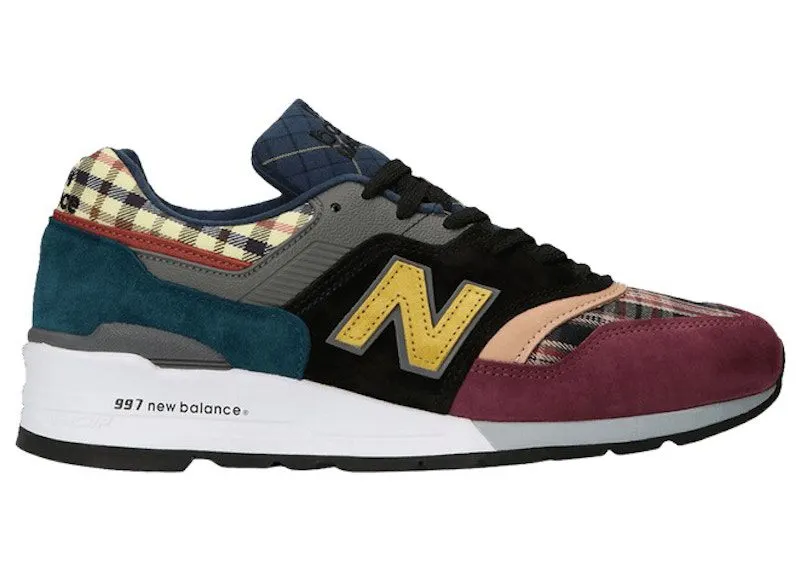 New Balance 997 MiUSA Plaid Pack Burgundy Black (M997DJ)