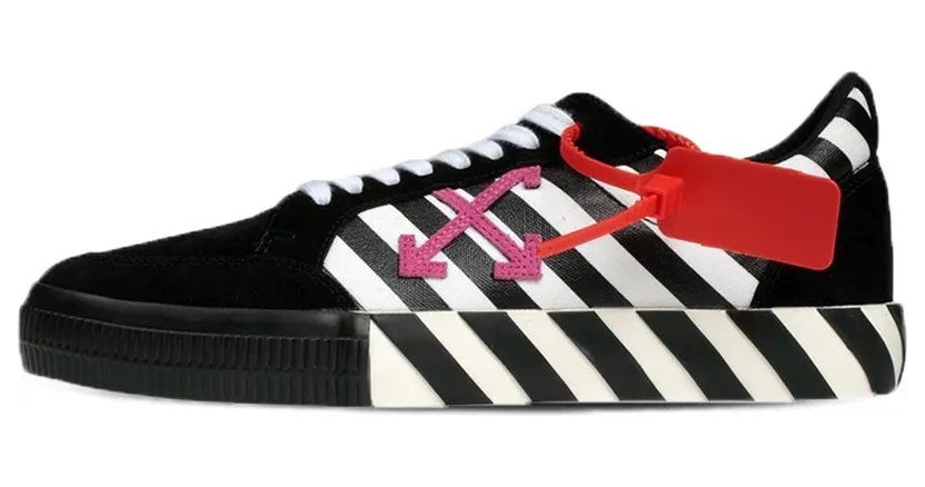 Off-White Vulc Low Top Sneaker Stripe Black Violet (OMIA085R20C210180129)