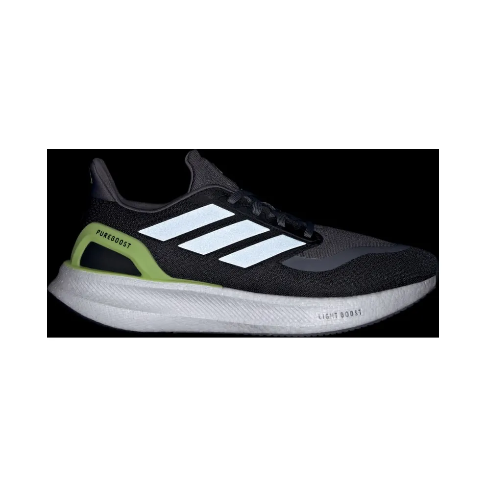 Adidas Pureboost 5 Running Shoes Core Black / Iron Metallic / Pulse Lime (JH6445)