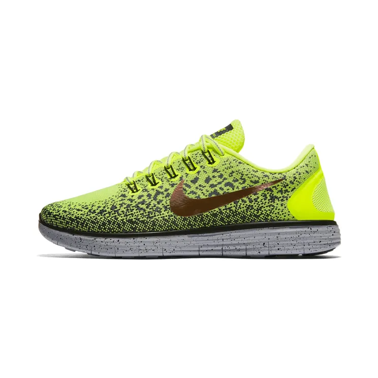 Nike Free Run Distance Shield Volt/Metallic Red Bronze-Dark Grey