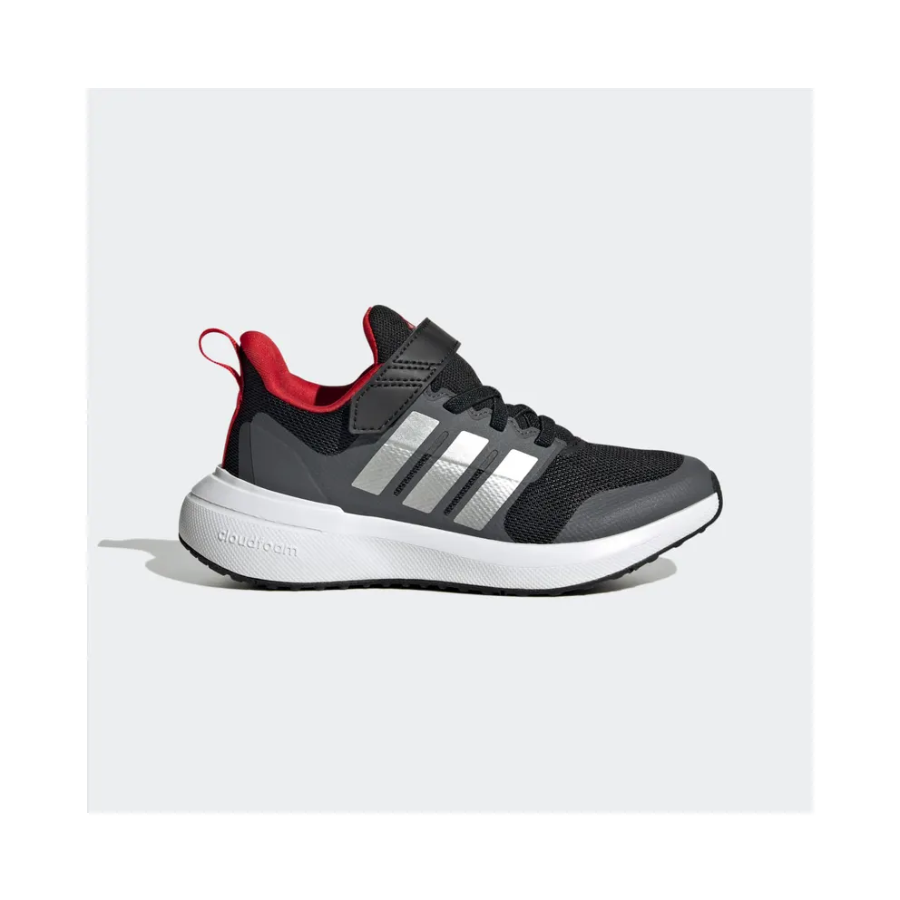 Adidas FortaRun 2.0 Cloudfoam Elastic Lace Top Strap Core Black / Silver Metallic / Better Scarlet (HP5448)