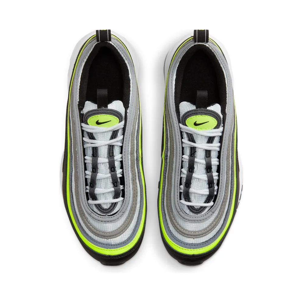 Grade School Nike AIR MAX 97 “BLACK NEON” (921522-030)