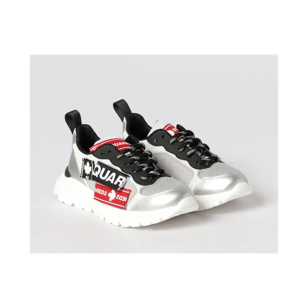Dsquared2 Laminated Leather And Mesh White (827442)