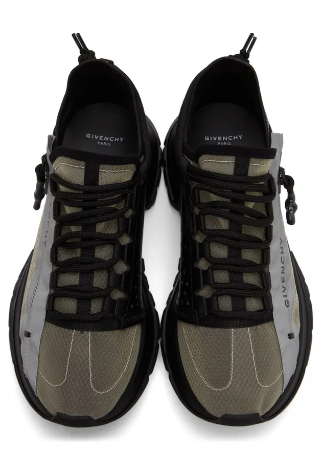 Givenchy Black & Grey Spectre Zip Sneakers (BH003MH14T) (5)