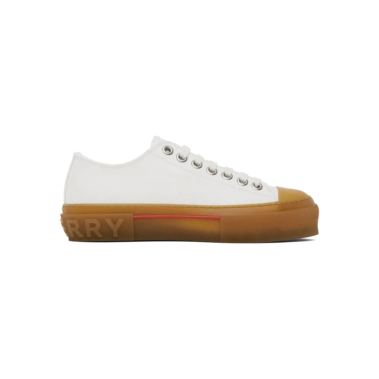 Burberry White Logo Detail Low-Top Sneakers (8052343)