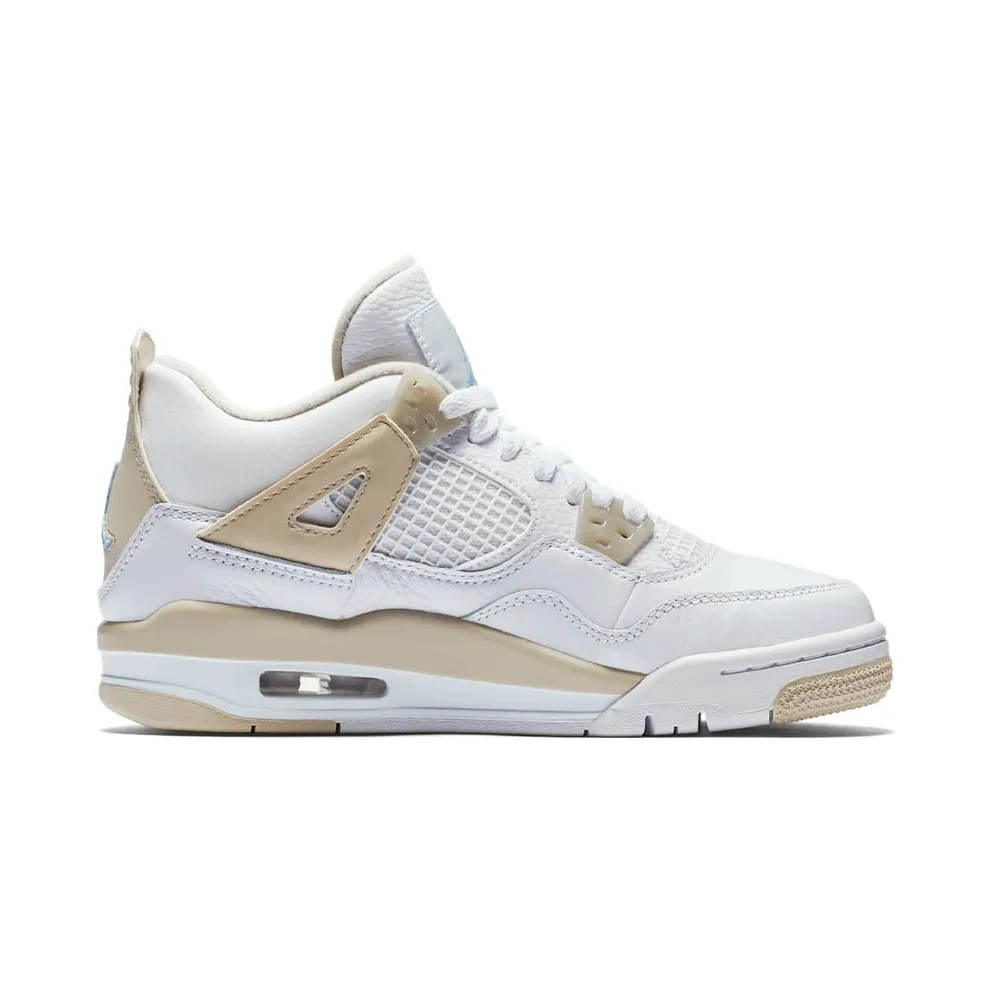 Jordan 4 Retro Sand 2017 (GS) White/Boarder Blue-Light Sand (487724-118)