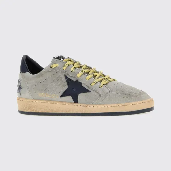 Golden goose Ball Star Perforated Toe Distressed Leather Sneakers Navy (GMF00117F00872760604)