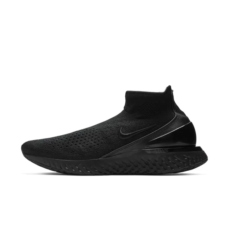 Nike Rise React Flyknit Triple Black Black/Black-White (AV5554-003)