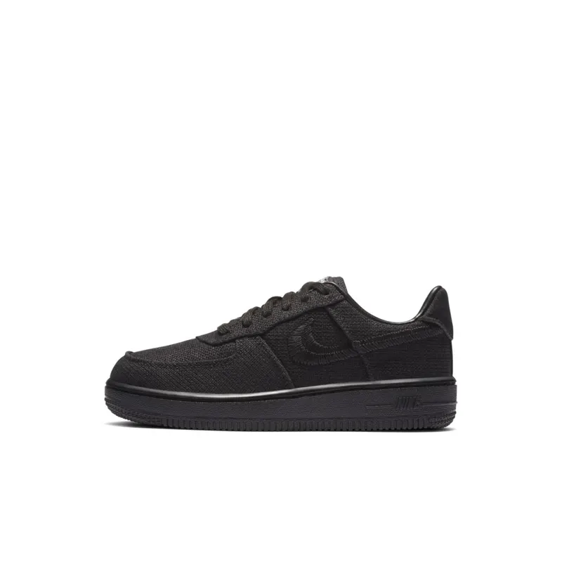 Nike Air Force 1 Low Stussy Black (PS) Black/Black/Black (DD1578-001)