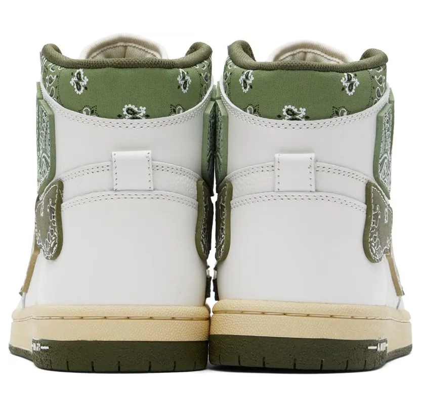 AMIRI White & Green Bandana Skel Hi Sneakers (PF22MFS032-790) (2)