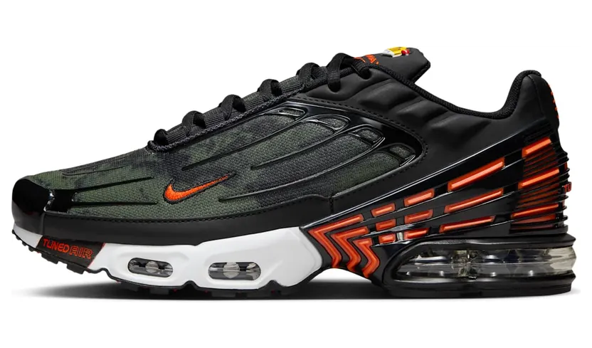 Nike Air Max Plus 3 Camo Medium Olive Safety Orange (FV6914-001)