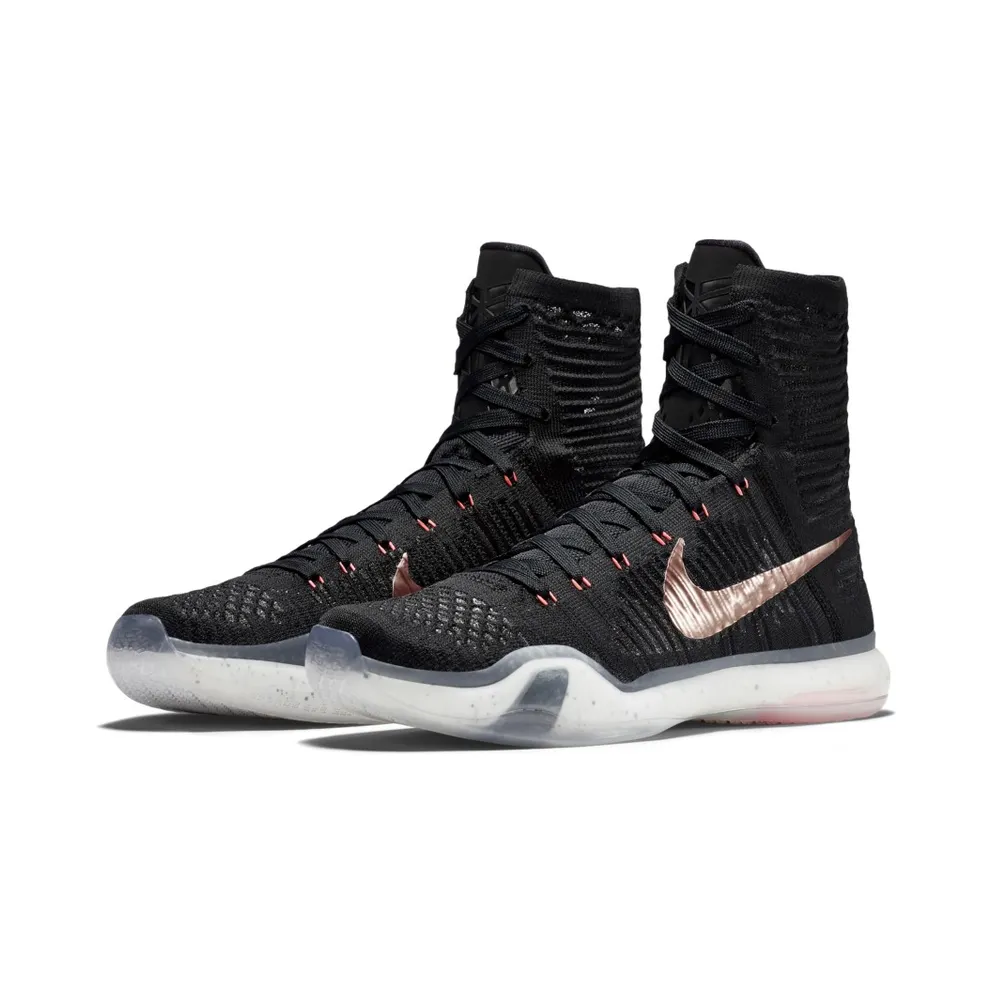 Nike Kobe 10 Elite Elite High Rose Gold Pack Black/White-Hot Lava-Metallic Red Bronze (718763-091)