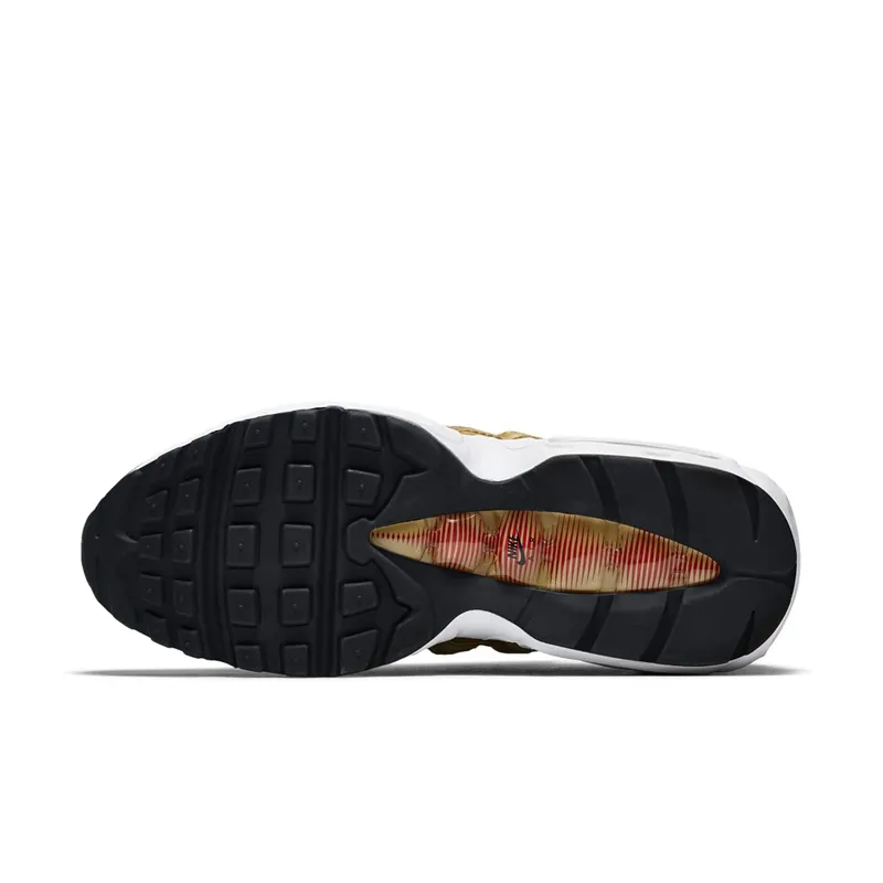 Nike Air Max 95 Metallic Gold (W) Metallic Gold/Varsity Red-White-Back (814914-700)