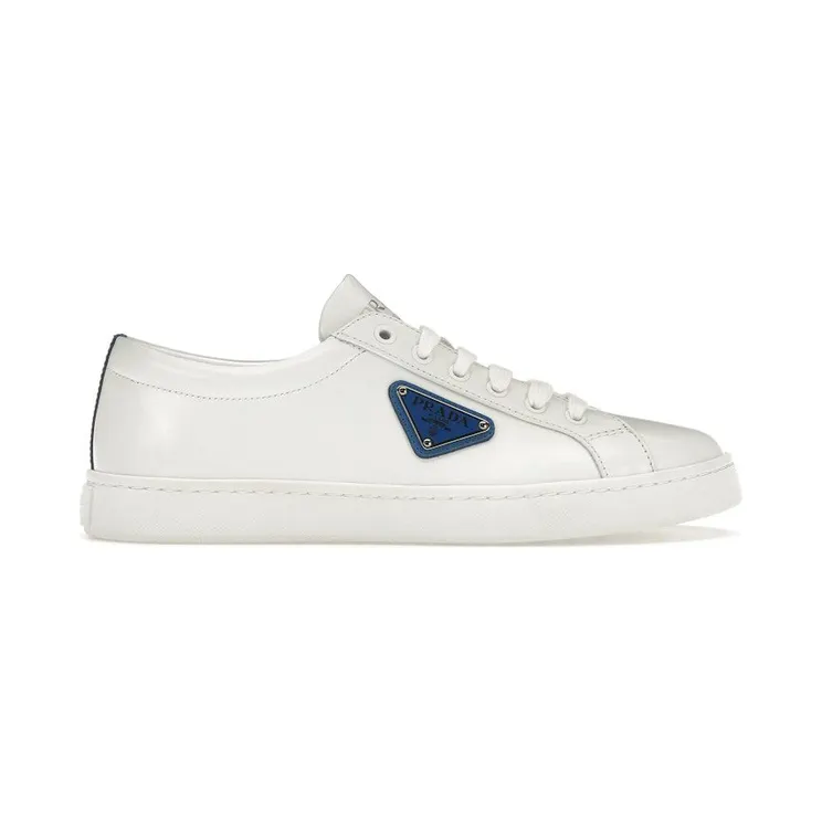 Prada Court White Blue Leather (1e941m-3f0e-f098z)
