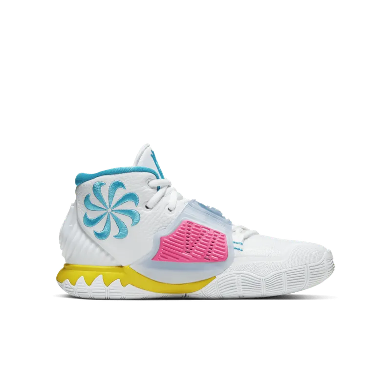 Nike Kyrie 6 90s (GS) White/Opti Yellow-Digital Pink-Blue Fury (BQ5599-101)