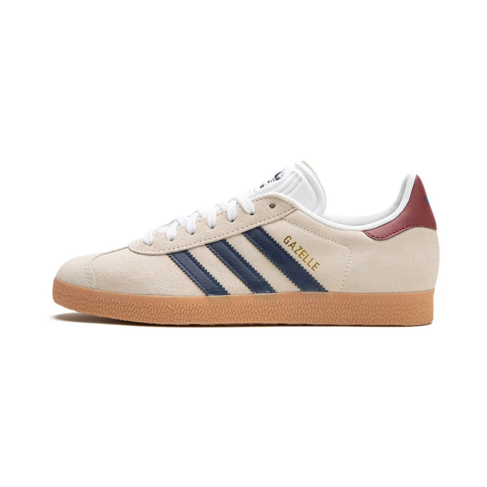 adidas Gazelle Schuh Off White / Dark Blue / Collegiate Burgundy (IE0546)