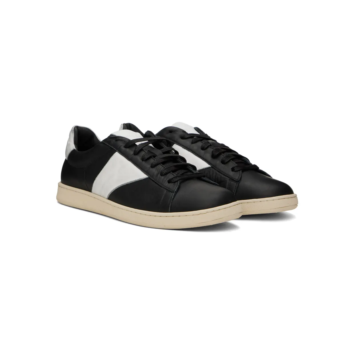 Rhude Black & White Court Sneakers (RHFW22FO08489500***) (4)