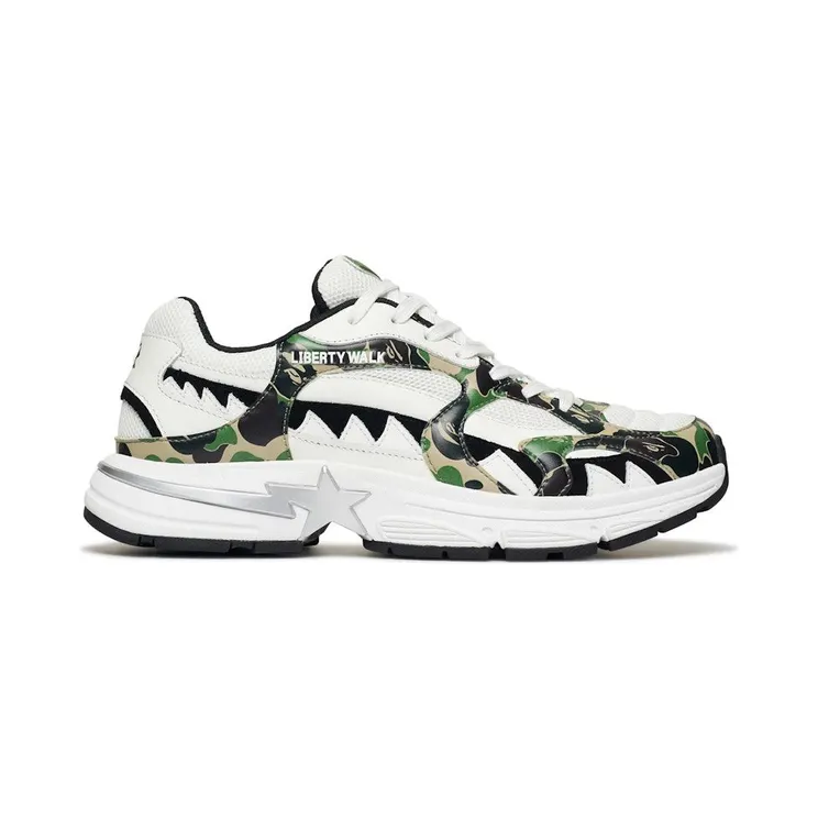 A Bathing Ape Shark Sta LBWK White Green (1K73-191-922-GRN)