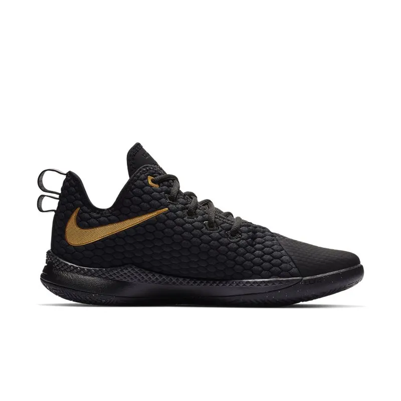 Nike LeBron Witness III Black Gold Black/Metallic Gold/Black (AO4433-003)