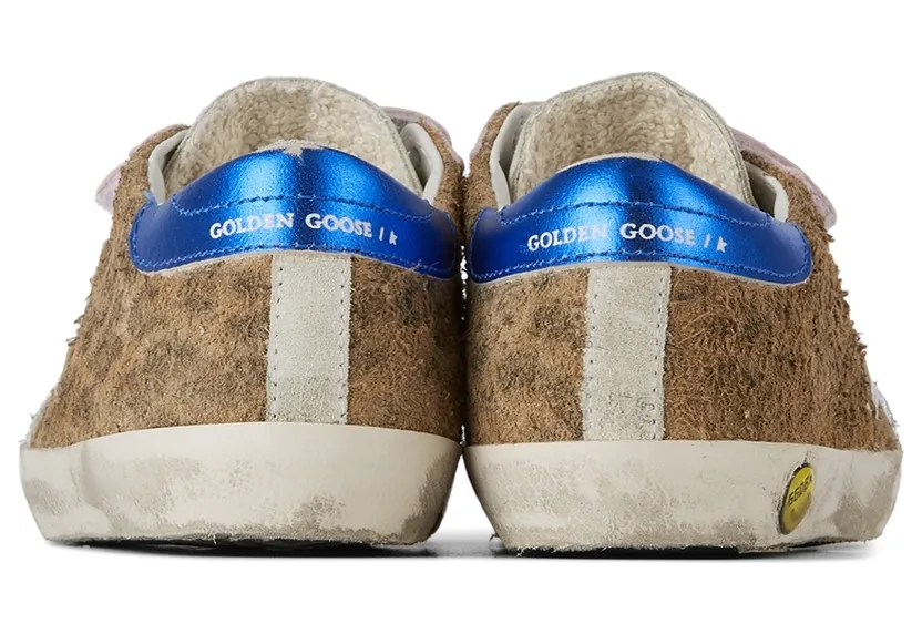 Golden Goose Baby Tan Leopard Old School Velcro Sneakers (GJF00111.F001984.81285) (2)