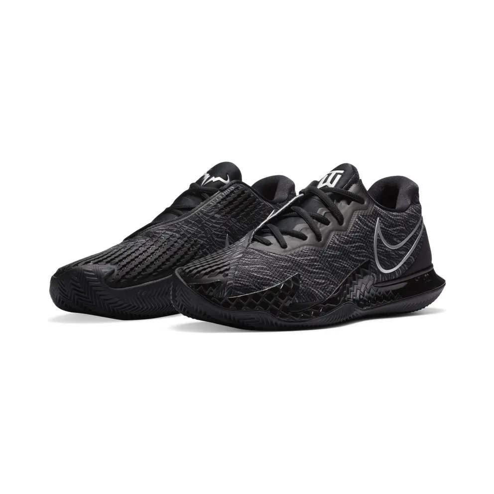 NikeCourt Air Zoom Vapor Cage 4 (gravel) “Black / University Red / Metallic Silver” (CD0425-002)