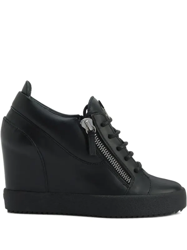 Giuseppe Zanotti Addy Wedge-Sneakers mit Reißverschluss – Schwarz (RW50022H01)