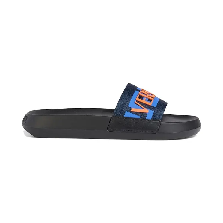Versace Greca Logo Slides Black Blue Red (1008732 1A05627 2UF90)