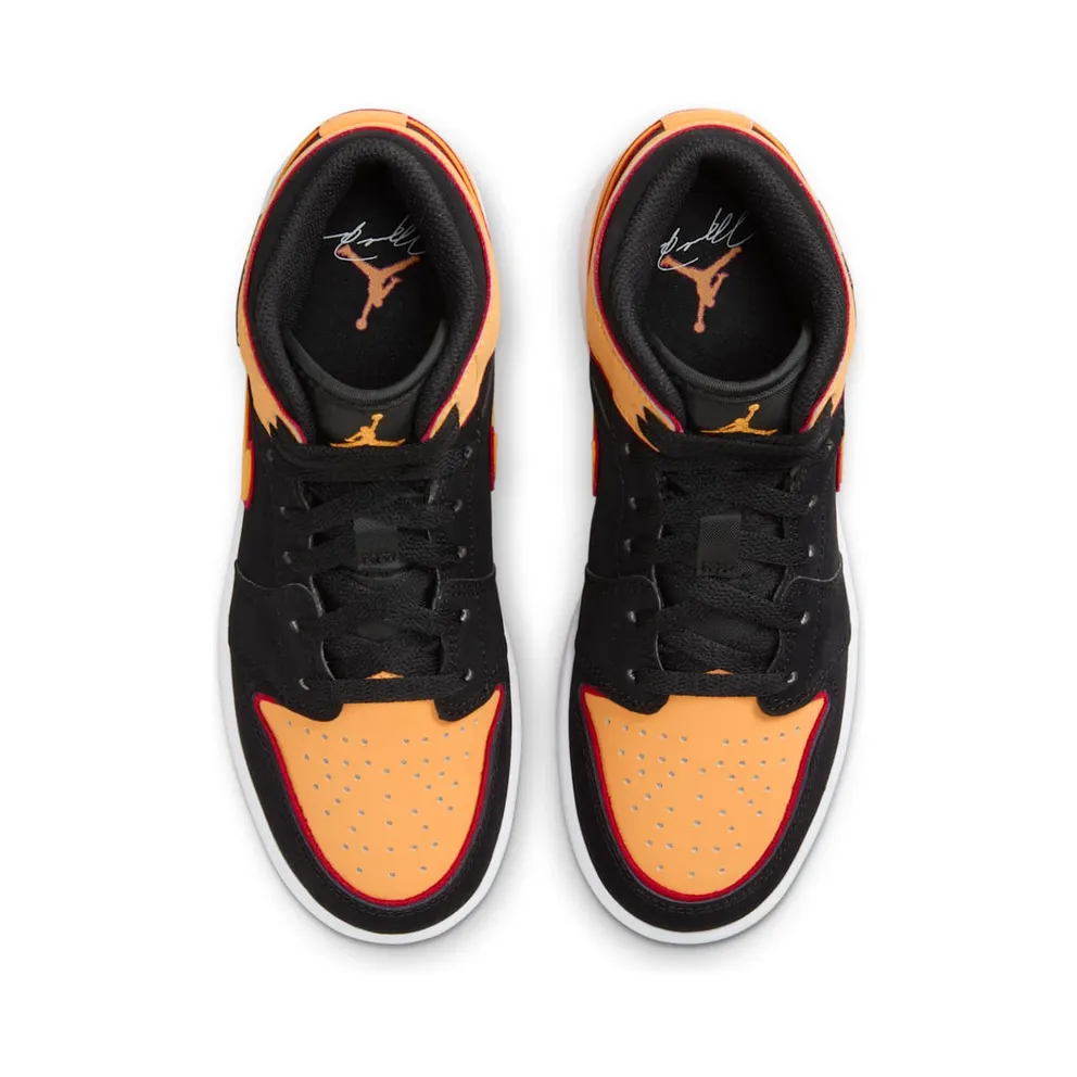 Jordan 1 Mid SE Black Vivid Orange (FJ4924-008)