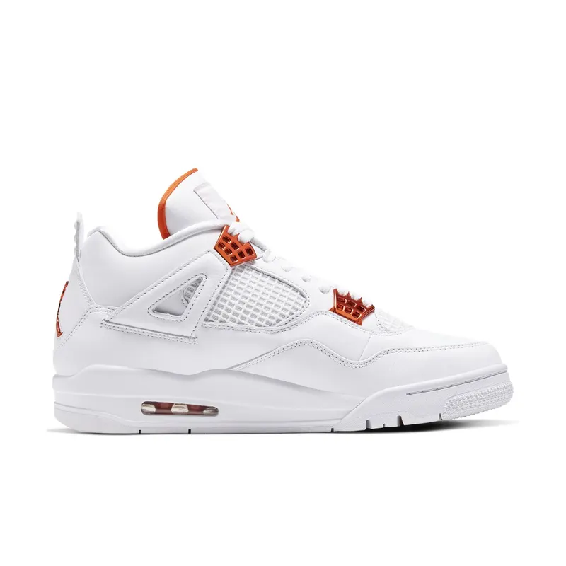 Jordan 4 Retro Metallic Orange White/Metallic Silver-Team Orange (CT8527-118)