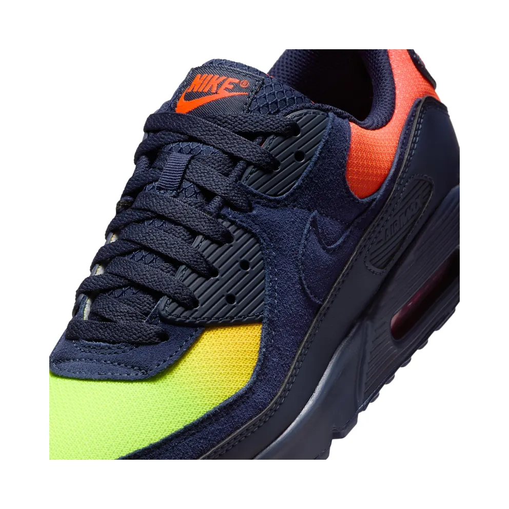 Nike Air Max 90 “Blackened Blue Lemon Venom Hyper Crimson Gradient” (DM0029-700)
