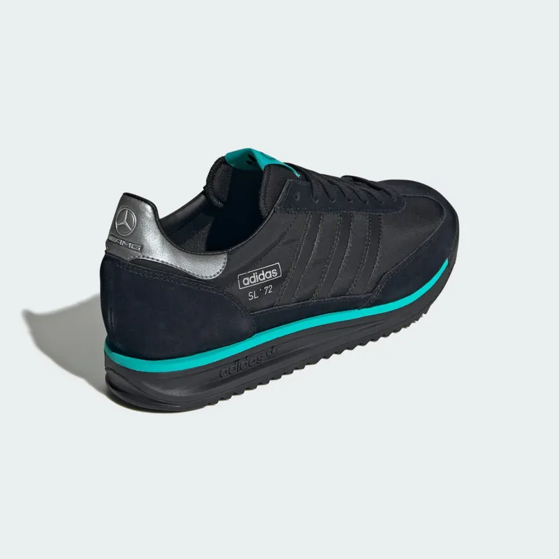 Adidas SL 72 RS MERCEDES Shoes Core Black / Core Black / Silver Metallic (JQ1782)