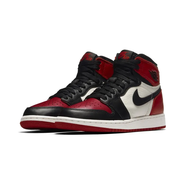 Air Jordan 1 Retro High OG BG Bred Toe “Gym Red / Summit White / Black” (575441-610)