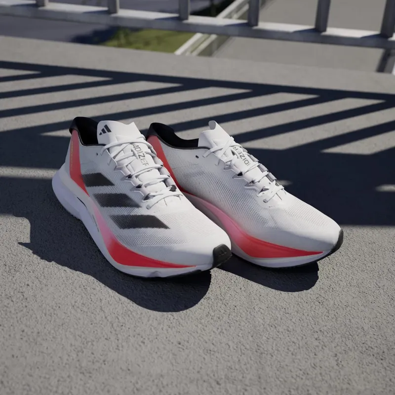 adidas Adizero Boston 12 Cloud White Aurora Met. Solar Red (IF9210)