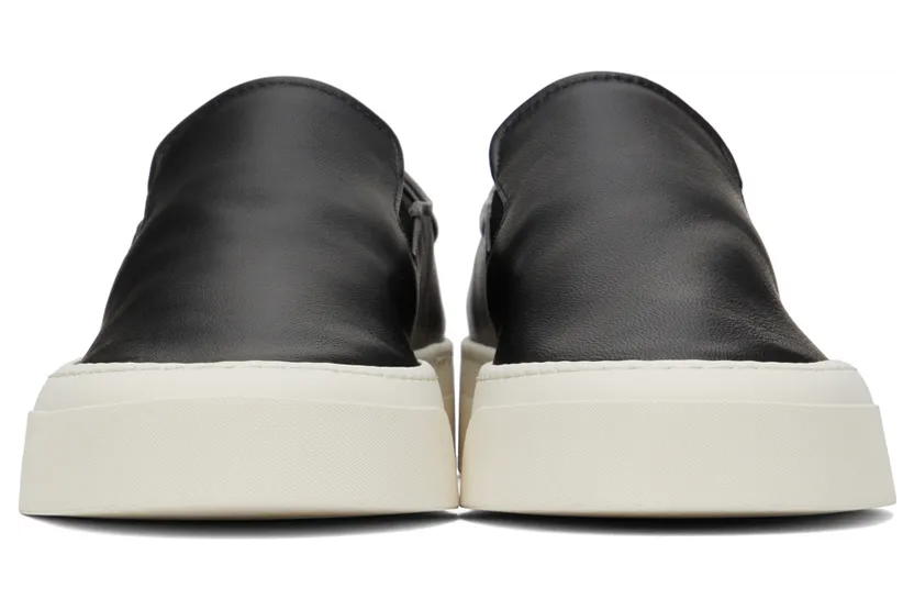 The Row Black Leather Marie H Slip-On Sneakers (F1179-N60) (2)