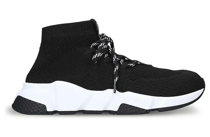 Balenciaga Speed Trainer Lace Up Black White Black (517319W07U01000)