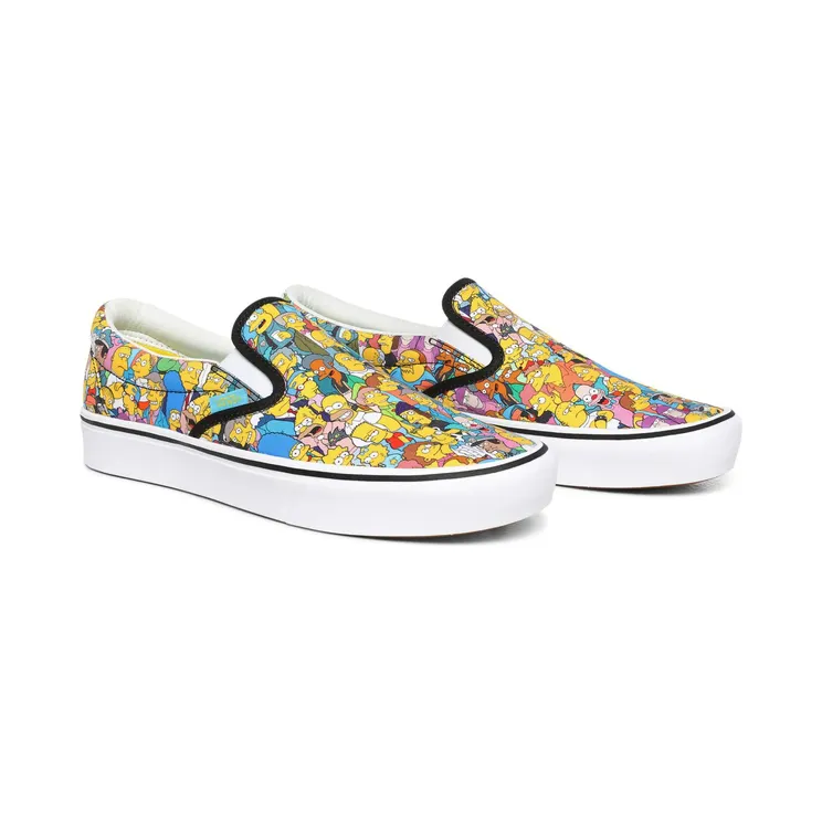 Vans The Simpsons x ComfyCush Slip-On ‘Springfield’ Multi-Color (VN0A3WMD1TJ)