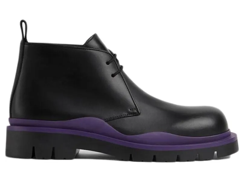 Bottega Veneta Tire Desert Boot Black Purple (667074VBS501395)