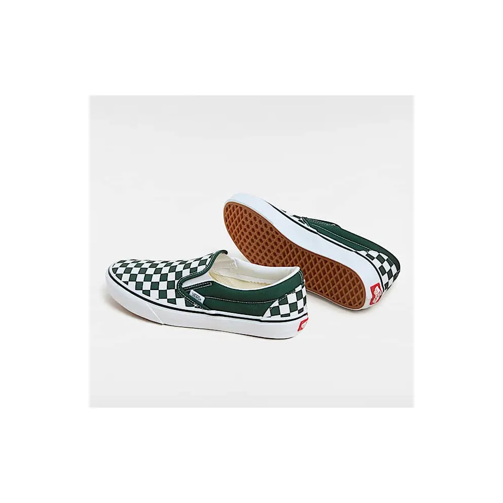 Vans Classic Slip-On Checkerboard Scarab Green White (VN000D5PPRM)
