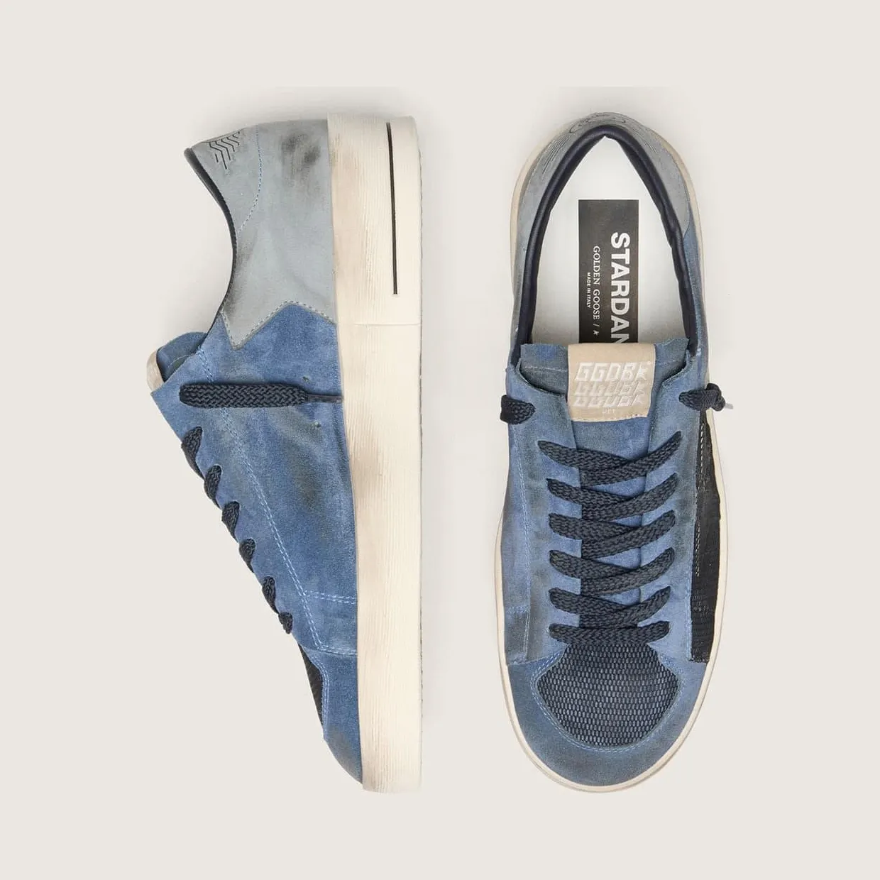 Golden Goose Men’S Stardan In Blue Suede With White Star (GMF00370.F008517.51117) (3)