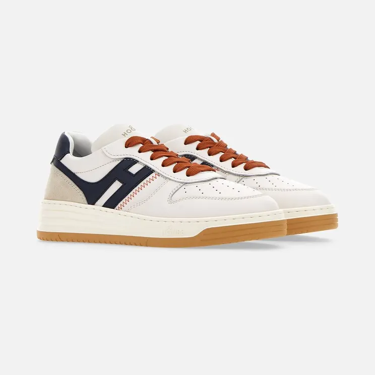 Sneakers Hogan H630 White Blue Orange (HXW6300EU50ODZ743L)