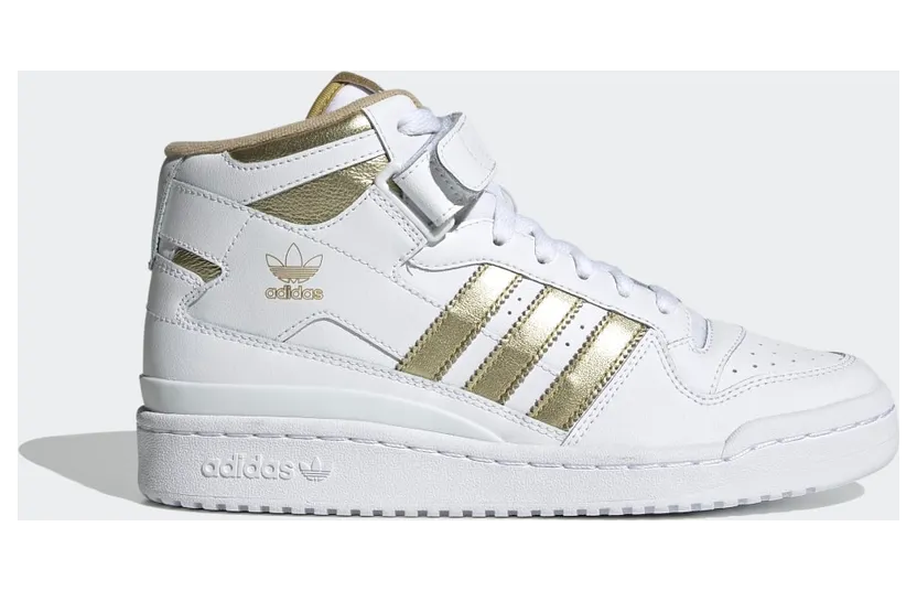 adidas Forum Mid Schuh Cloud White / Matte Gold / Beige Tone (GX5055)