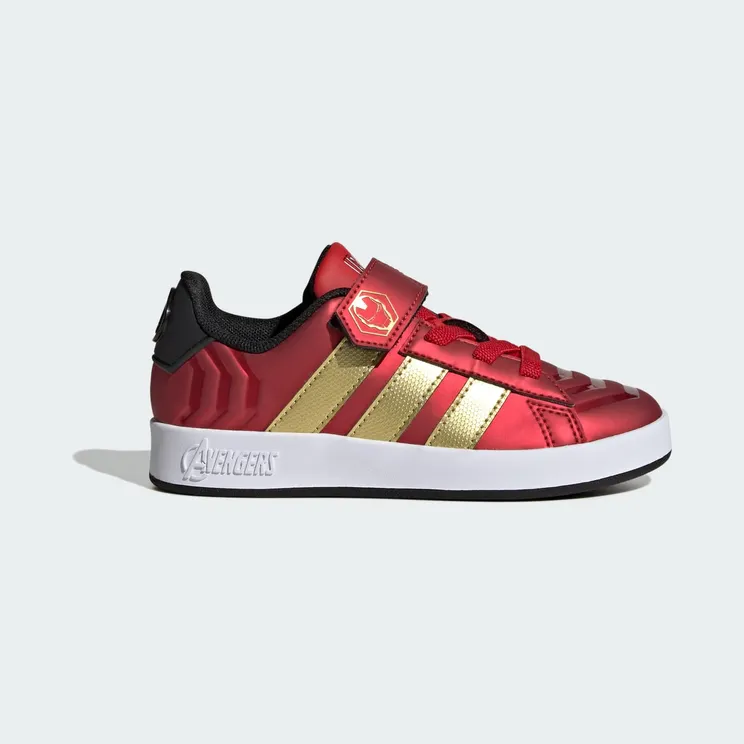 adidas Marvel Avengers Grand Court Shoes Kids “Better Scarlet / Matte Gold / Core Black” (HP3614)