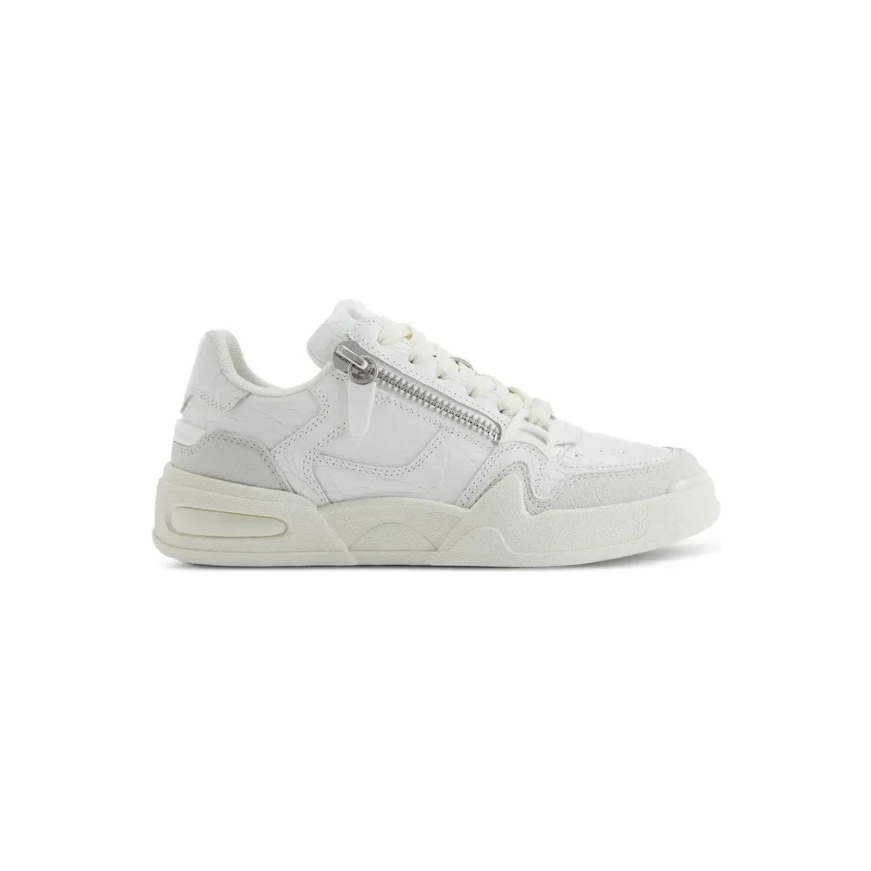 Giuseppe Zanotti met krokodillenprint en rits “White” (RM60002001)