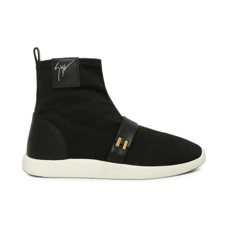 Giuseppe Zanotti High-Top-Sneakers mit Lederband “Black” (RM80018001)