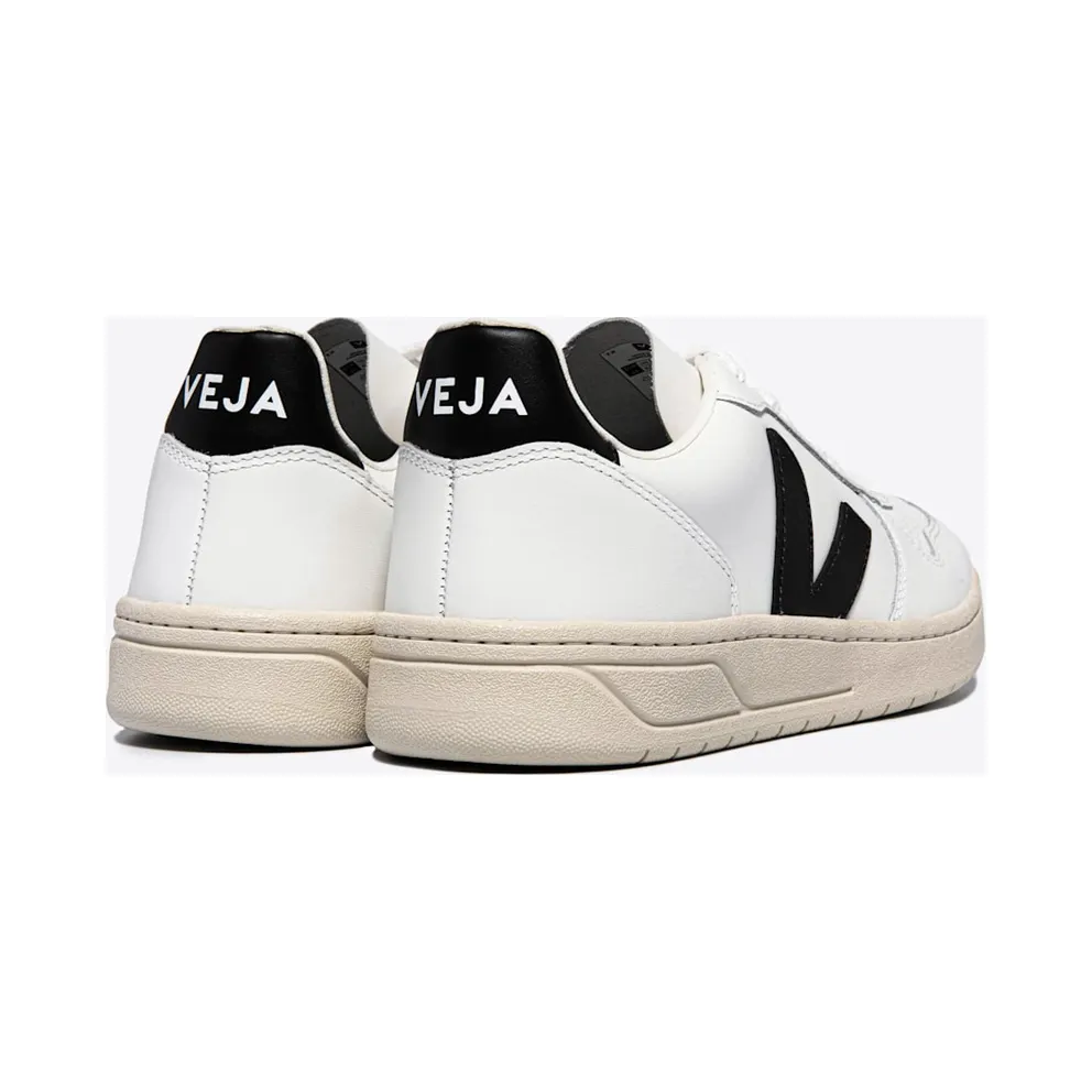 Veja V-10 Leather Extra White / Black (VX0200005B)