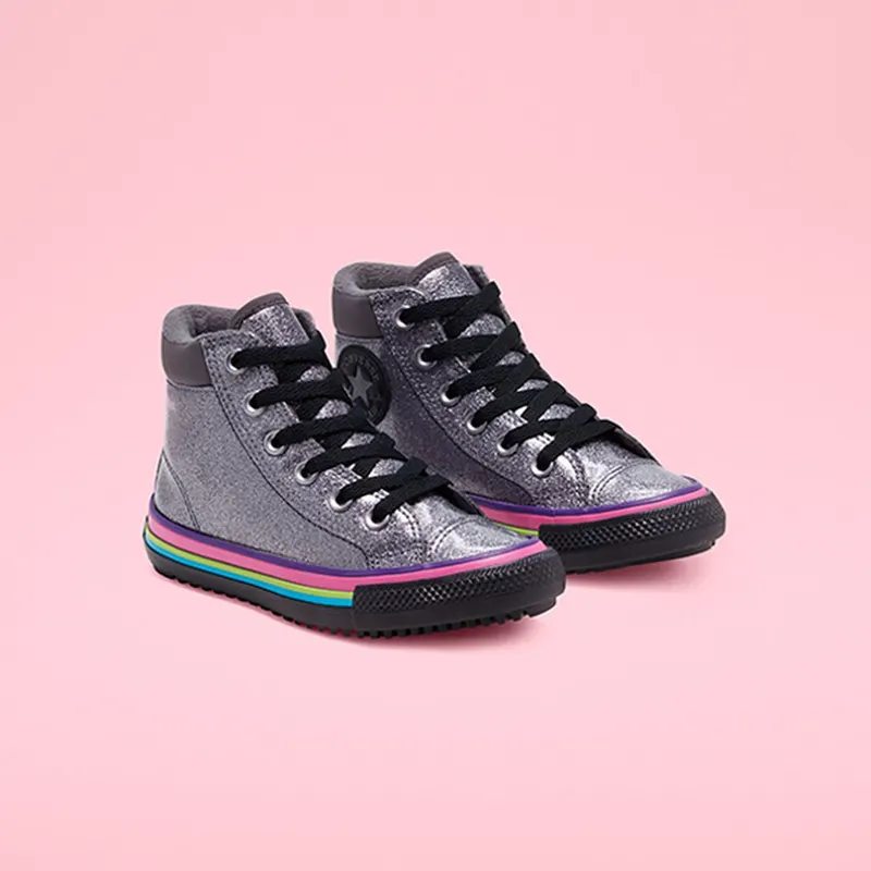 Converse Big Coated Glitter Multistripe Chuck Taylor All Star PC High Top Boot (668481C)
