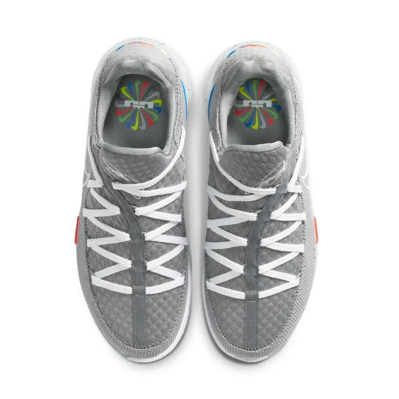 Nike LeBron 17 Low Particle Grey Particle Grey/White-Light Smoke Grey-Black (CD5007-004)